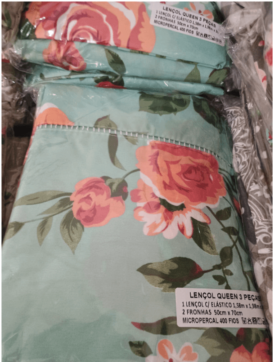 Lençol Queen Estampado – Kit 3 Peças | 400 Fios Micropercal - Imagem 5